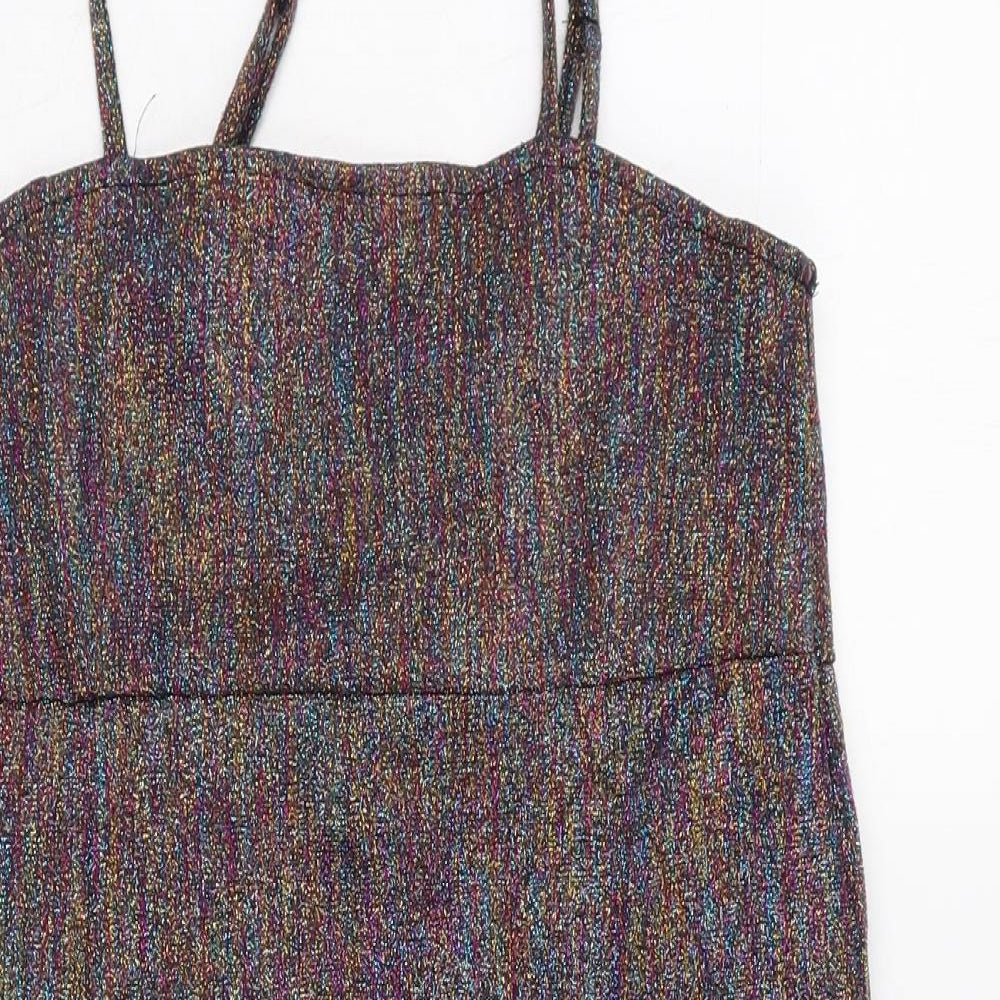 ASOS Womens Multicoloured  Polyester Tank Dress  Size 6  Square Neck Pullover