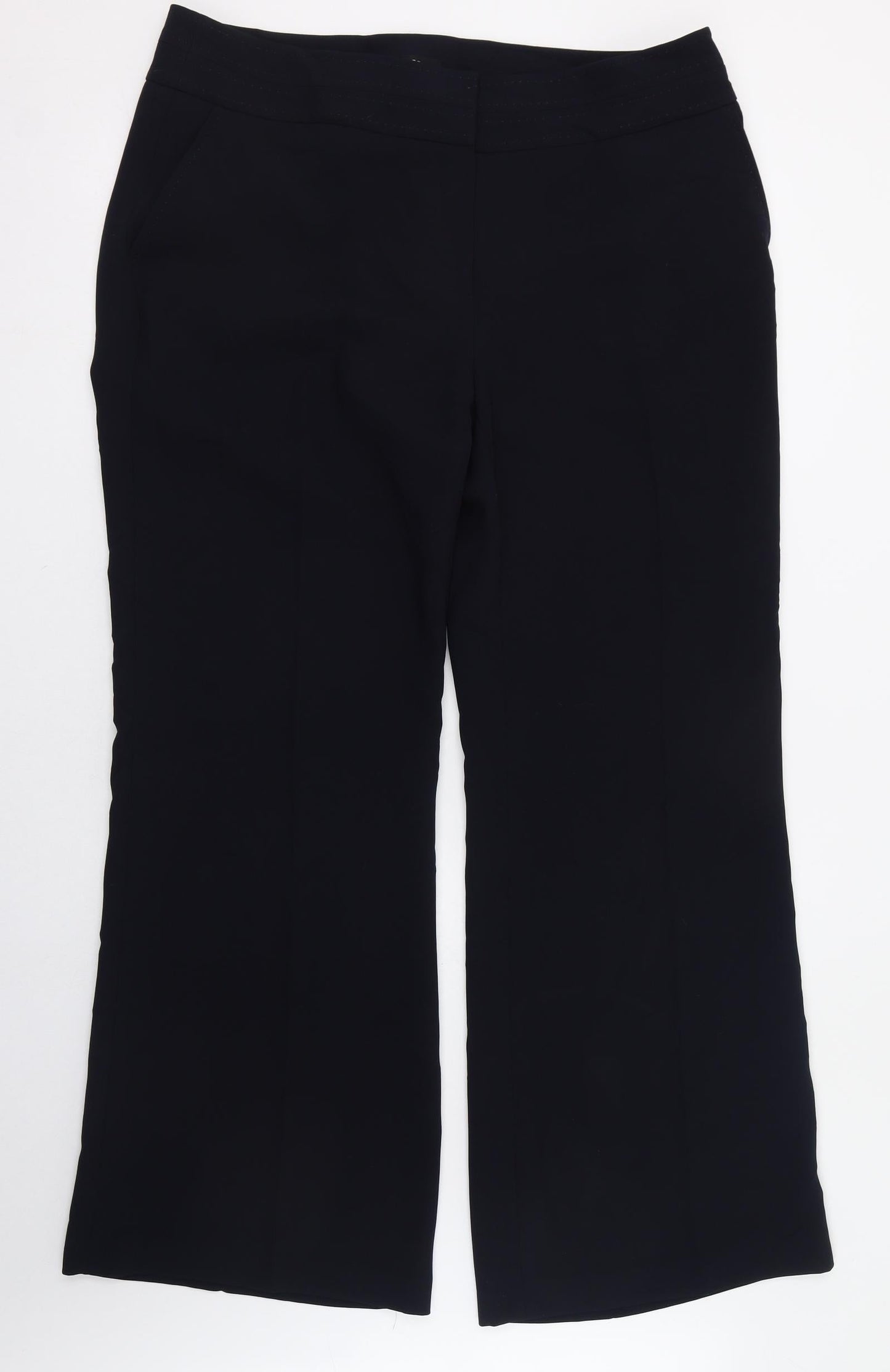 Linea Womens Blue  Polyester Trousers  Size 16 L30 in Regular Zip
