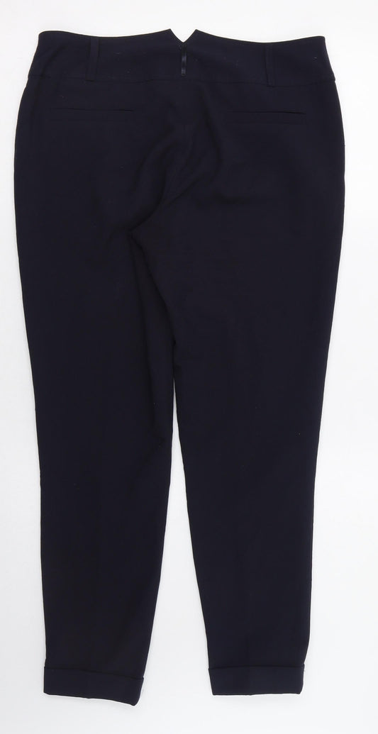 Red Herring Womens Blue  Polyester Trousers  Size 10 L28 in Regular Zip
