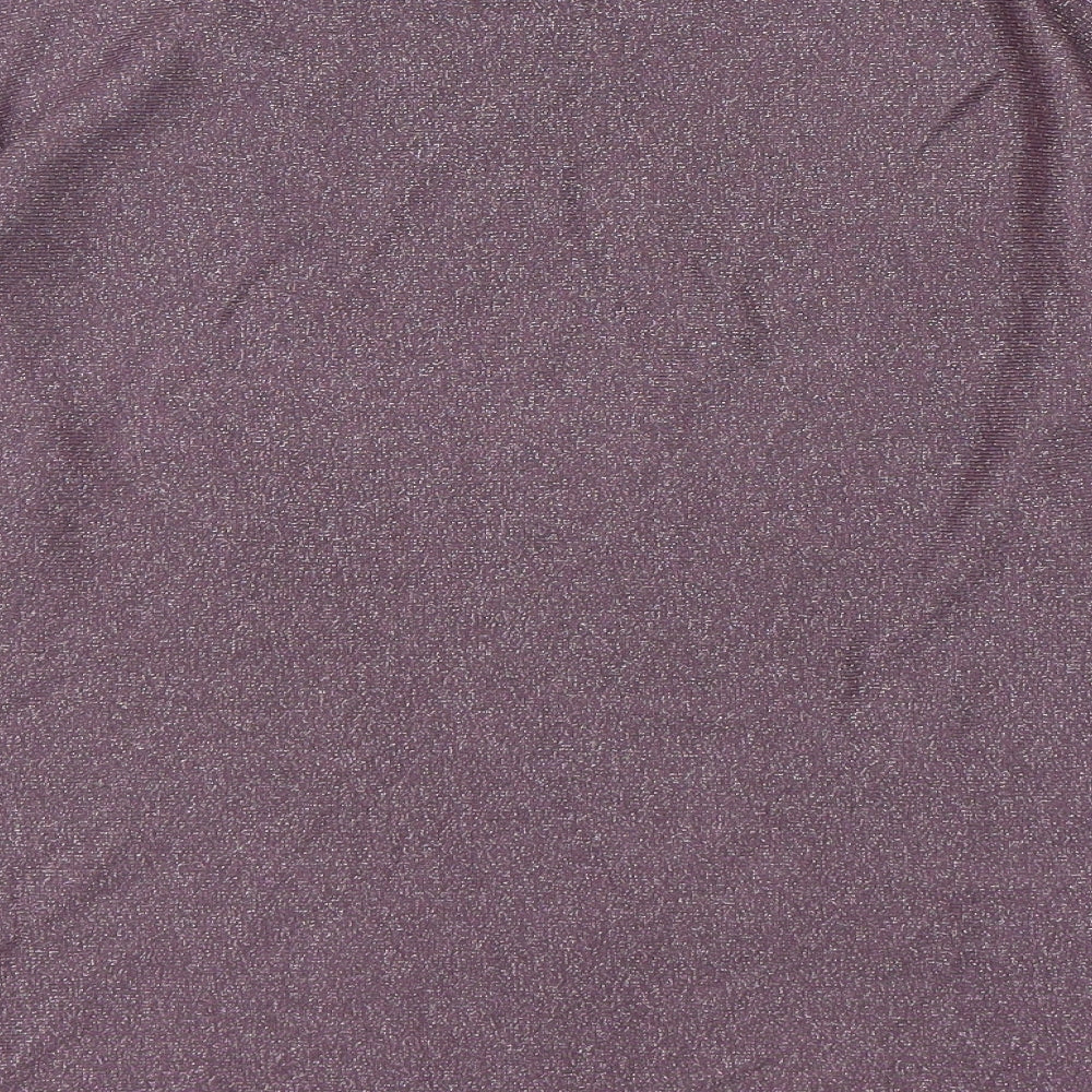 NEXT Womens Purple Round Neck  Viscose Pullover Jumper Size S