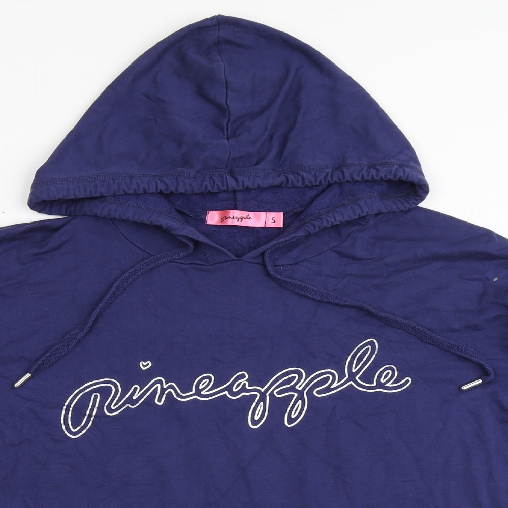 Pineapple Womens Blue  Viscose Pullover Hoodie Size S  Pullover