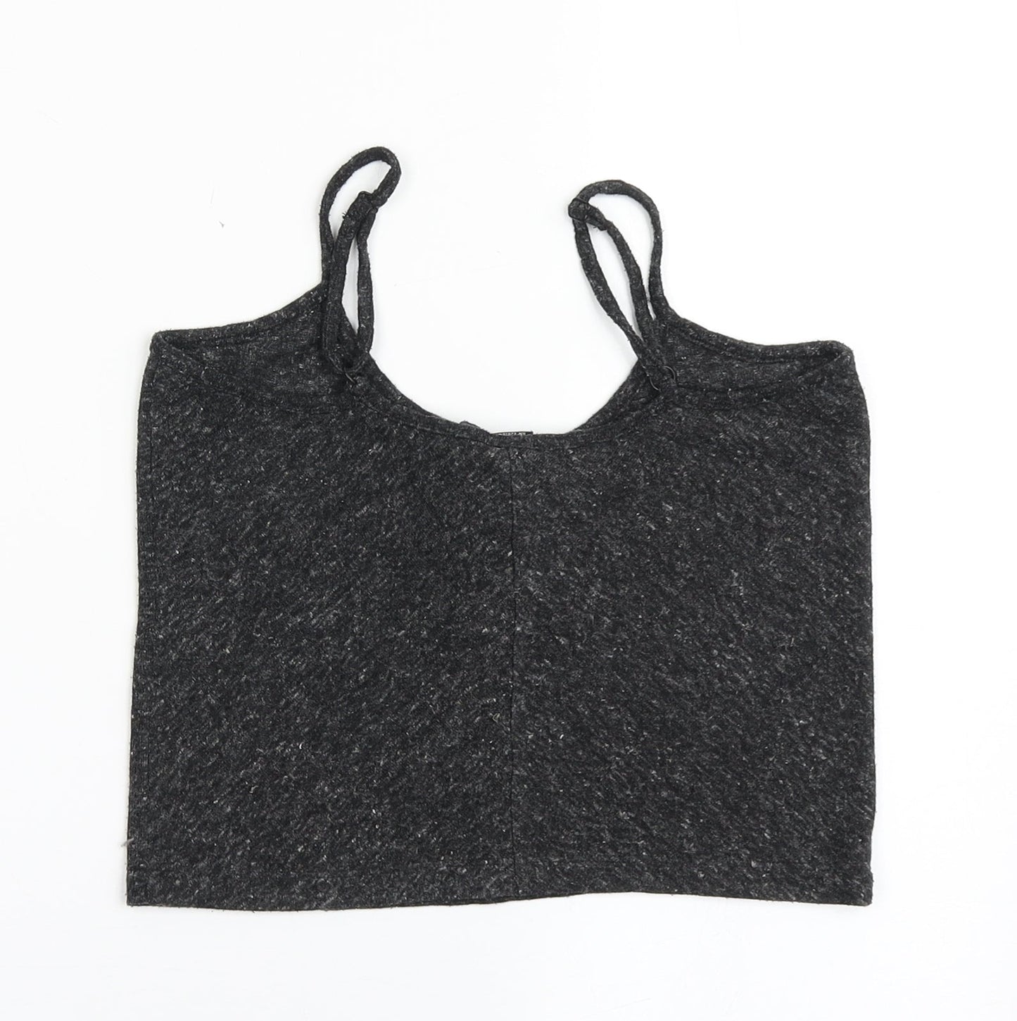 FACTORIE Womens Grey  Polyester Cropped T-Shirt Size S Round Neck