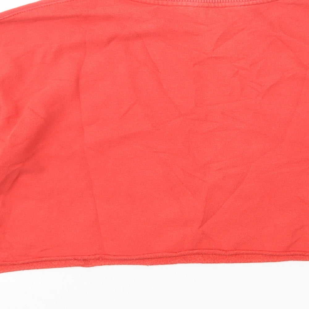 Miss Selfridge Womens Red  Cotton Pullover Sweatshirt Size 8  Pullover