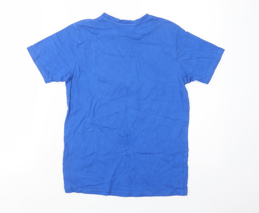 George Girls Blue  Cotton Pullover T-Shirt Size 11-12 Years Crew Neck Pullover - Future Icon