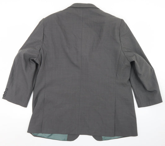 Marks and Spencer Mens Grey  Polyester Jacket Blazer Size 46