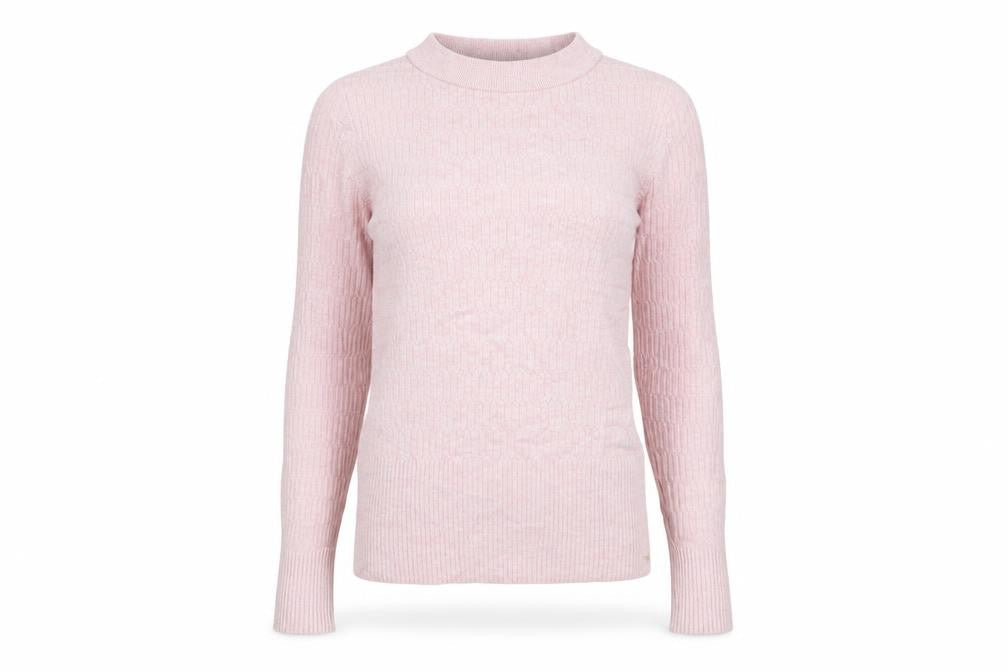 Marks and Spencer Womens Pink High Neck  Viscose Pullover Jumper Size 8