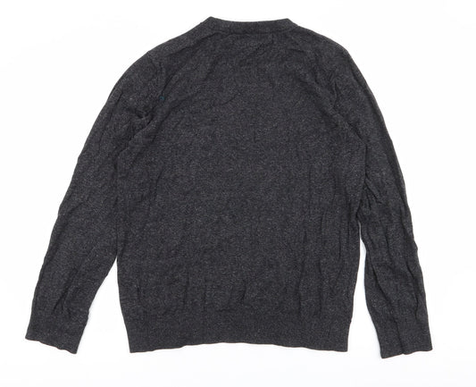 H&M Mens Grey  Cotton Pullover Sweatshirt Size L