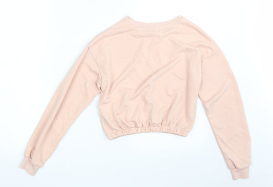 E-vie Girls Pink  Polyester Pullover Sweatshirt Size 11-12 Years   - Stay Strong