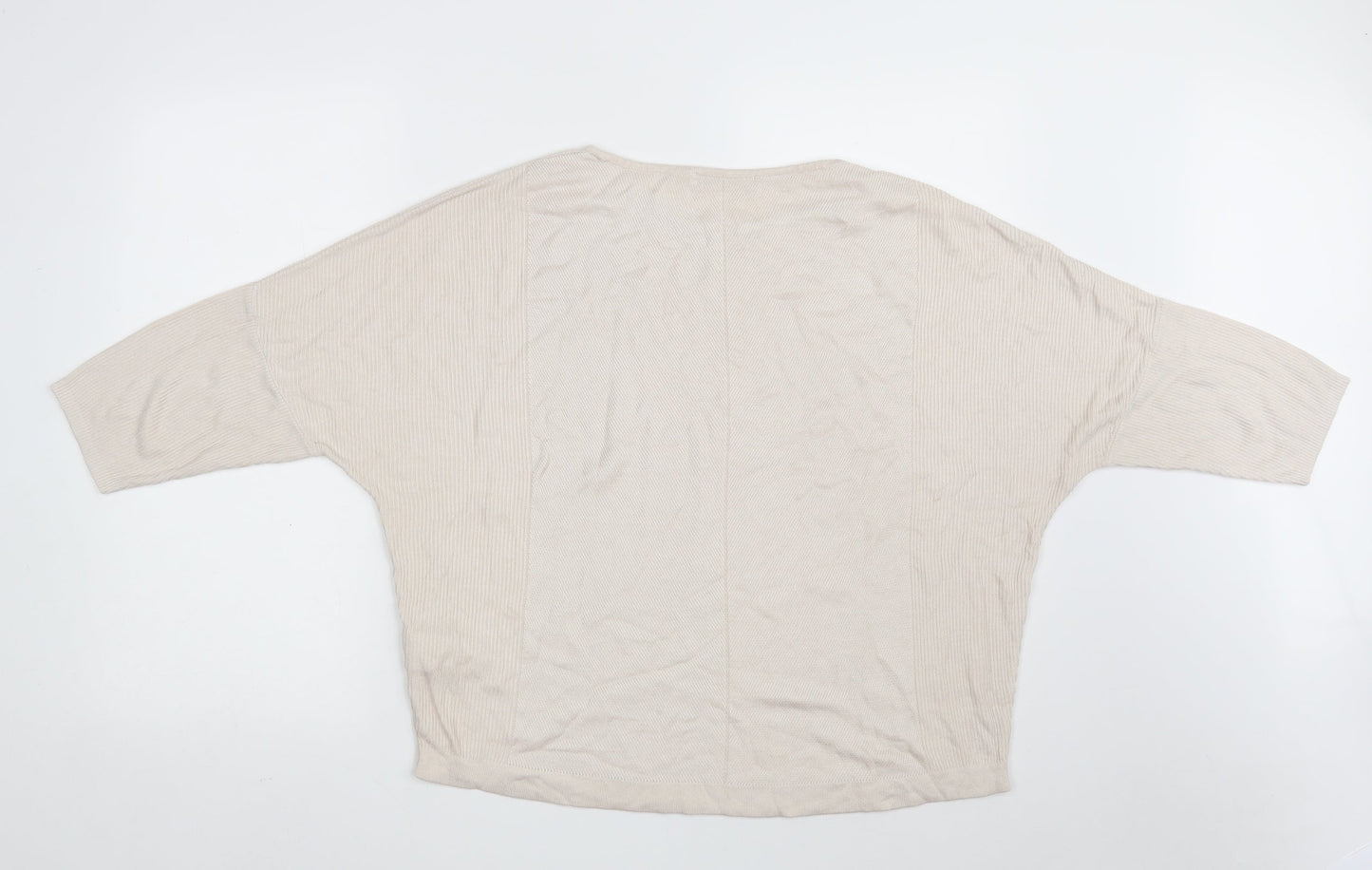 Betty Barclay Womens Beige Round Neck  Viscose Pullover Jumper Size 18