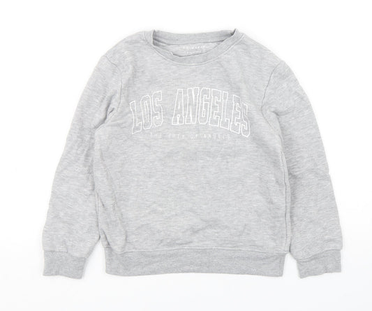 Primark Boys Grey  Cotton Pullover Sweatshirt Size 9-10 Years  Pullover - Los Angeles