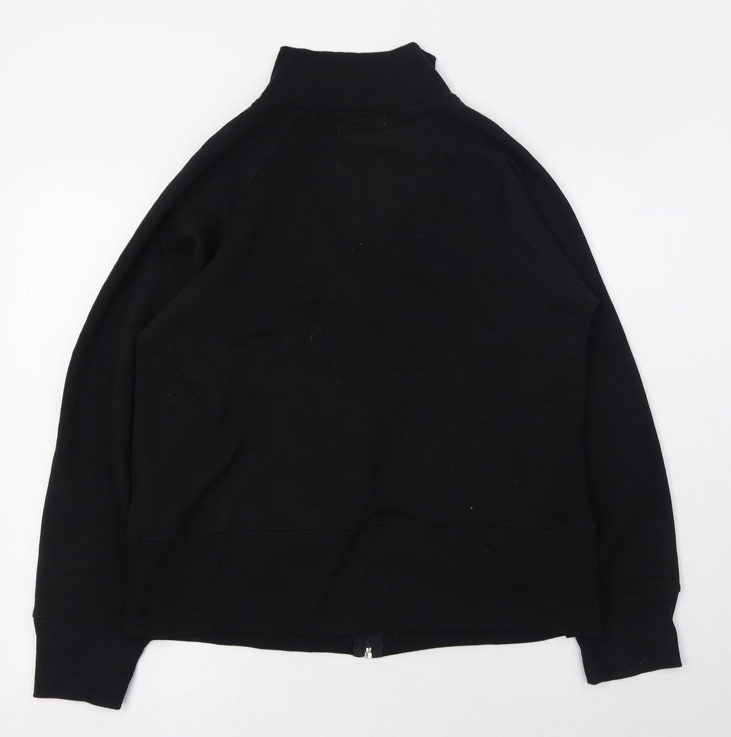 Bonmarché Womens Black Mock Neck  Polyester Full Zip Jumper Size 8