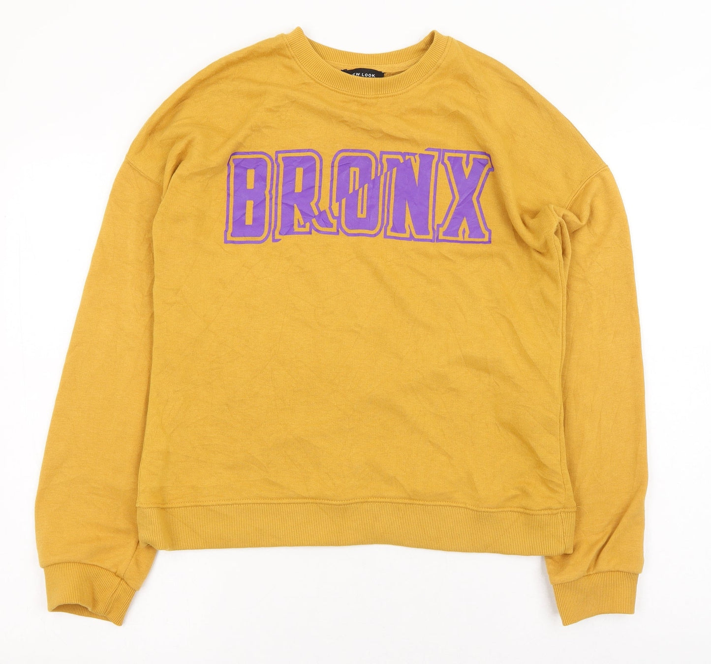 New Look Womens Yellow Round Neck  Polyester Pullover Jumper Size 8   - Bronx