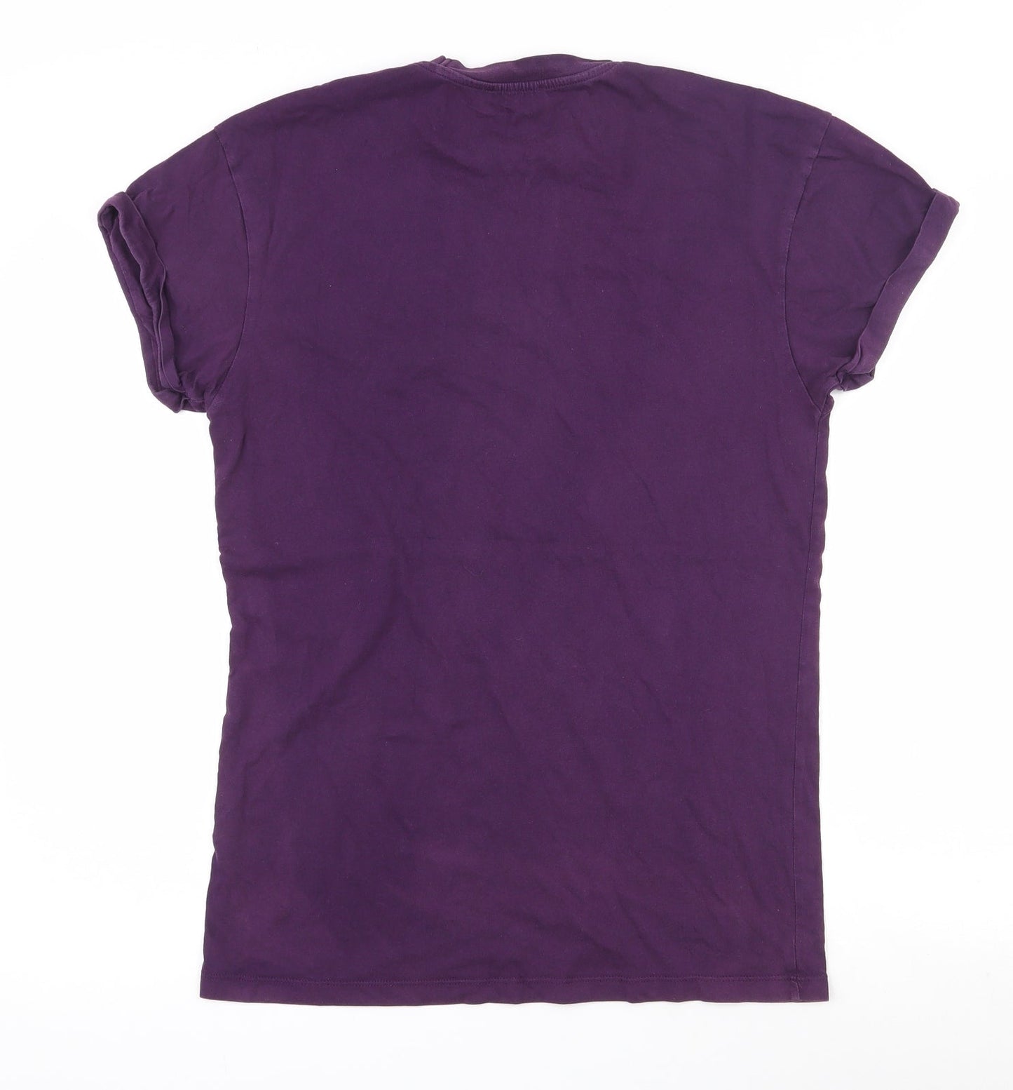 New Look Mens Purple  Cotton  T-Shirt Size XS Crew Neck