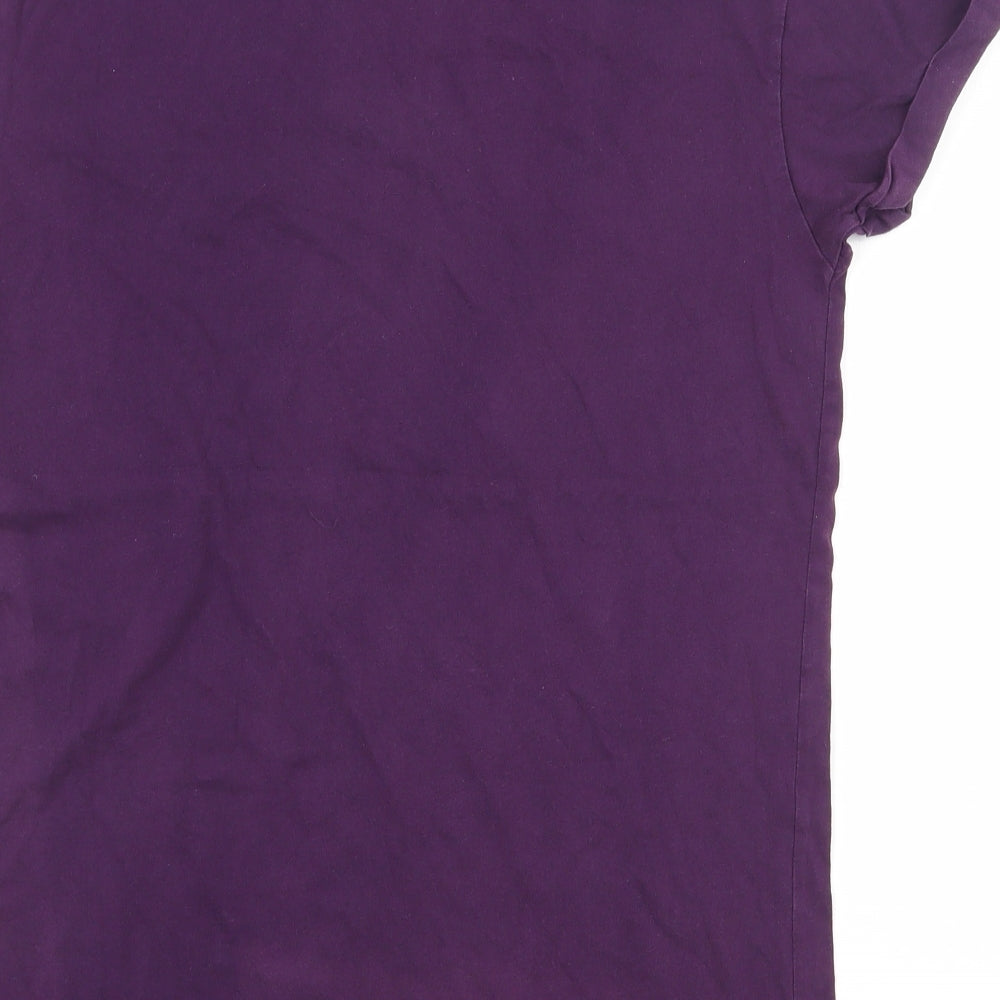 New Look Mens Purple  Cotton  T-Shirt Size XS Crew Neck