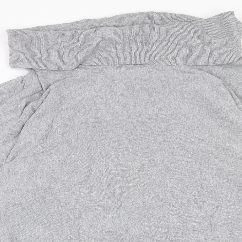 MARBLE Womens Grey Roll Neck  100% Cotton Pullover Jumper Size 10