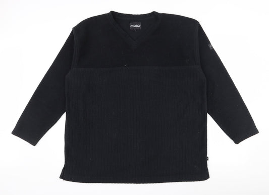 Espace Mens Black  Polyester Pullover Sweatshirt Size M