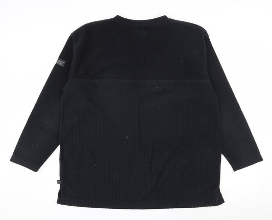 Espace Mens Black  Polyester Pullover Sweatshirt Size M