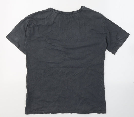NEXT Girls Grey  Cotton Pullover T-Shirt Size 10 Years Round Neck Pullover