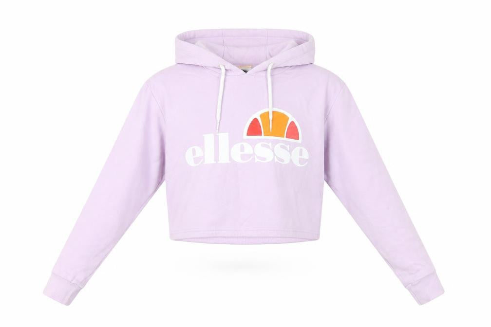 Womens UK 8 Regular ellesse Purple Pullover Hoodie