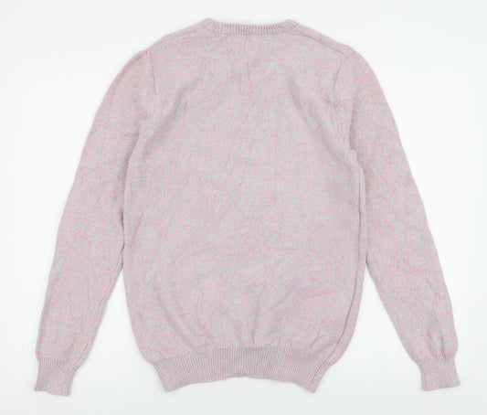Cedar Wood State Mens Pink Round Neck  Cotton Pullover Jumper Size S