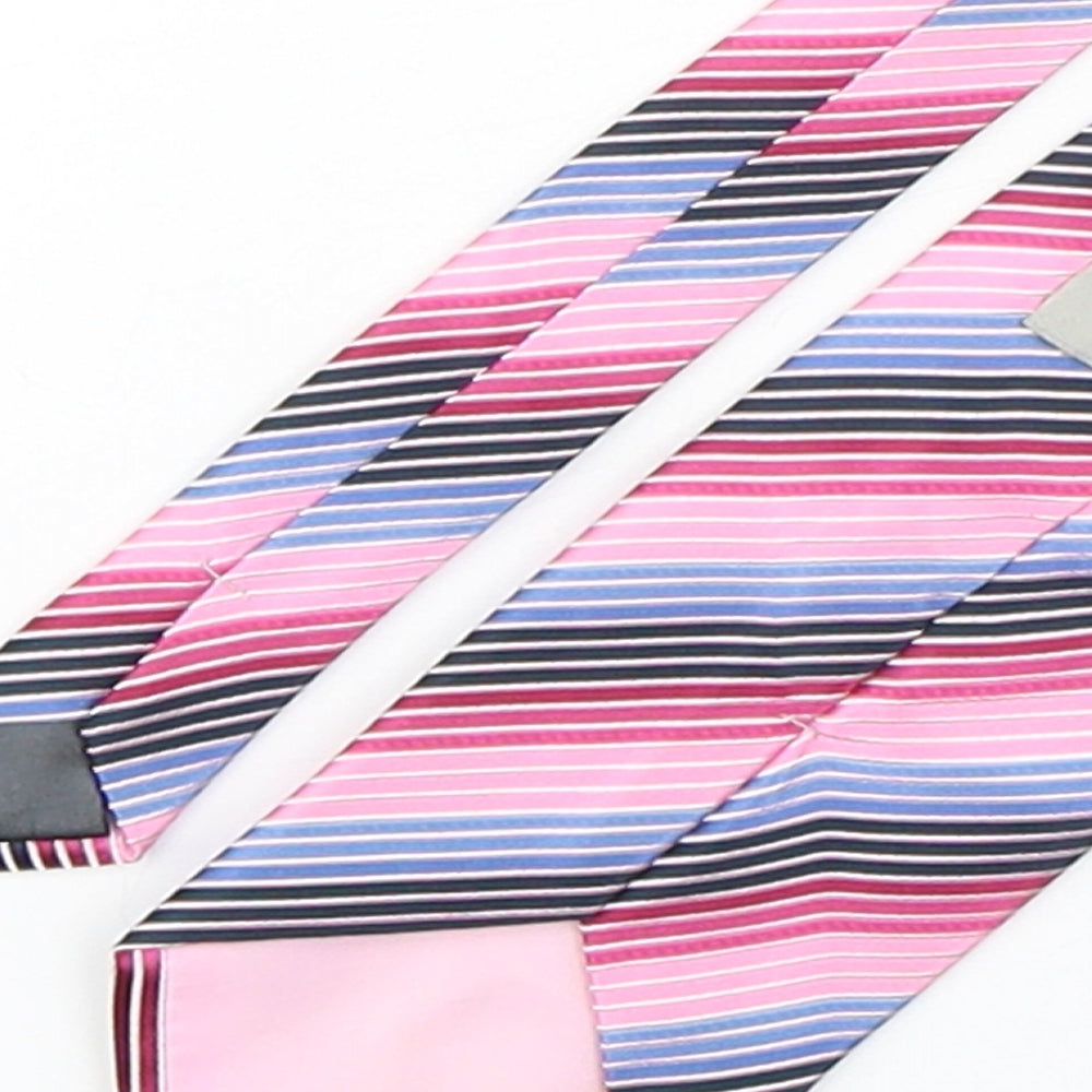canda Mens Multicoloured Striped Polyester Pointed Tie One Size