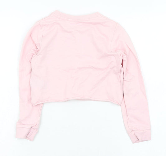 Pep&co Girls Pink  Cotton Pullover Sweatshirt Size 5-6 Years  Pullover - Fab