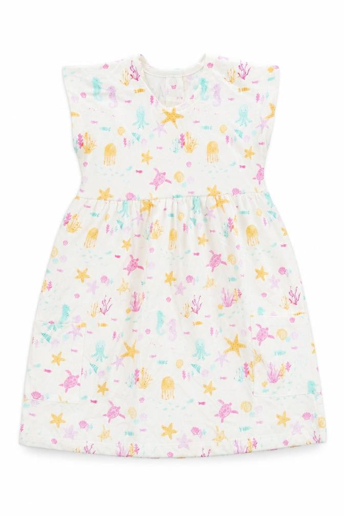 George Girls White  100% Cotton A-Line  Size 12-18 Months  Round Neck Pullover