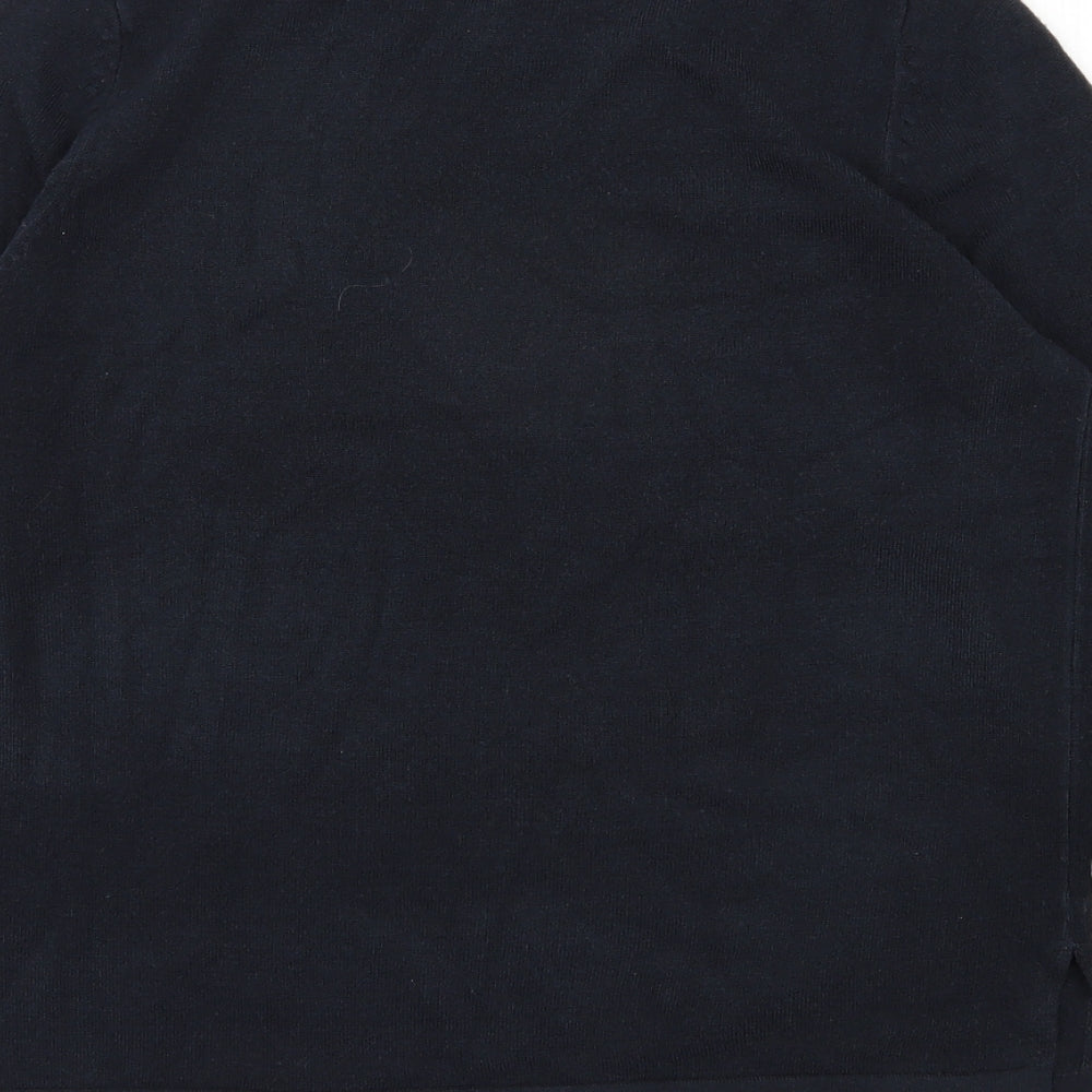 Marks and Spencer Womens Blue Round Neck  Acrylic Pullover Jumper Size 12