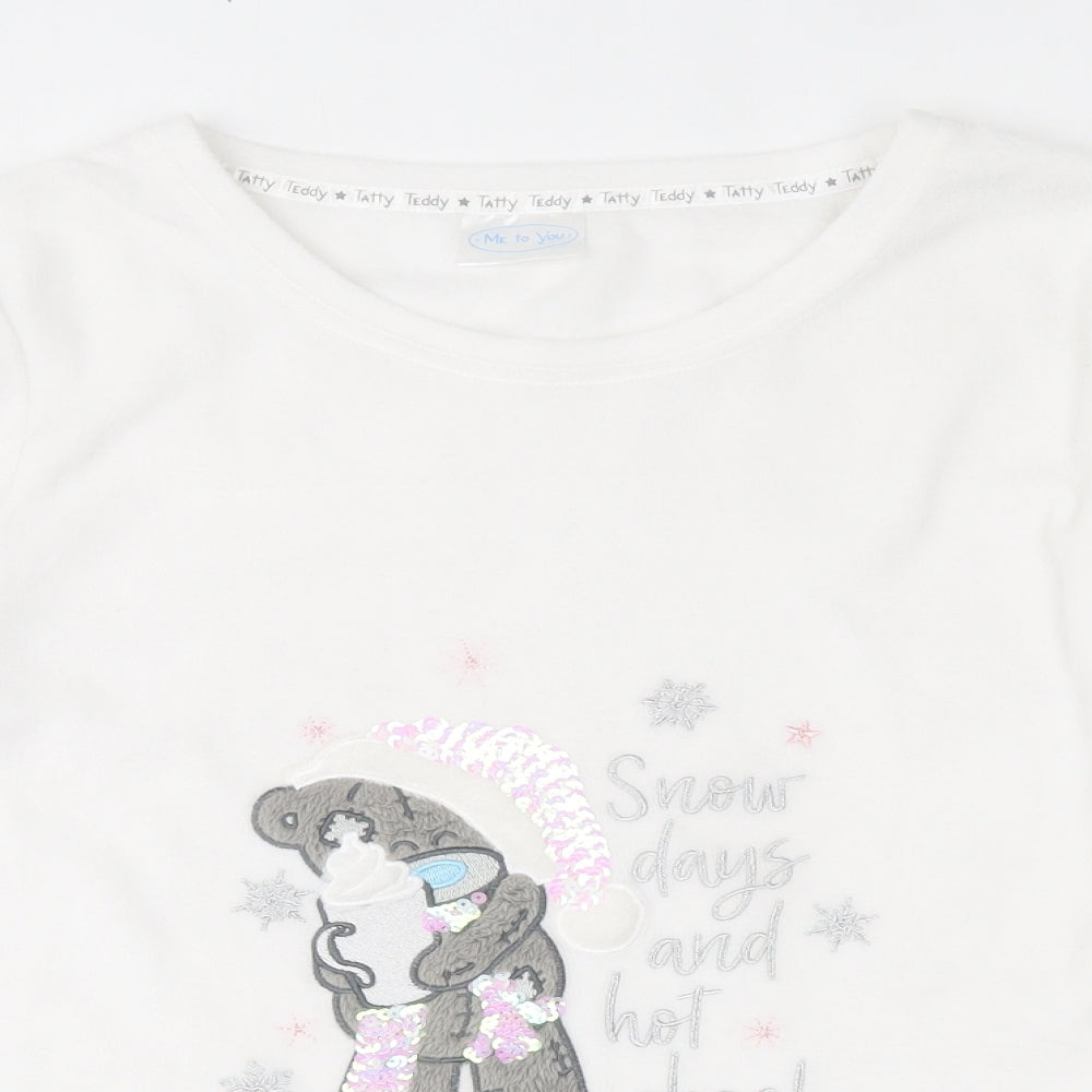 Tatty teddy  Womens Multicoloured Solid Polyester Top Pyjama Top Size 12   - Size 12-14