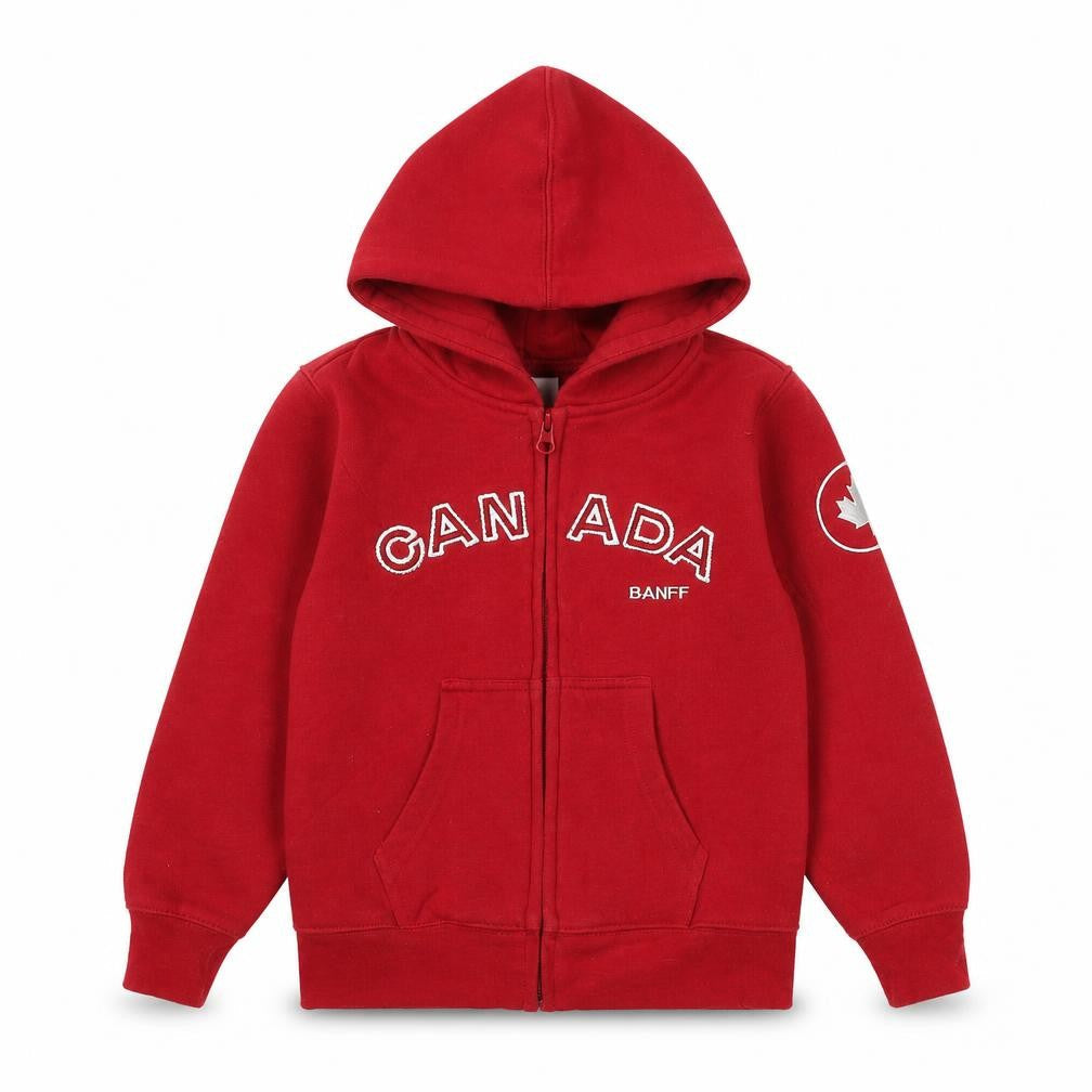 GGS Boys Red  Cotton Full Zip Hoodie Size 6 Years  Zip - Canada