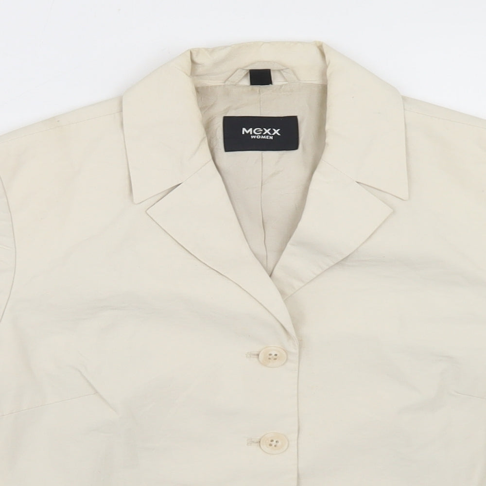 Mexx Womens Beige   Jacket Blazer Size 8  Button