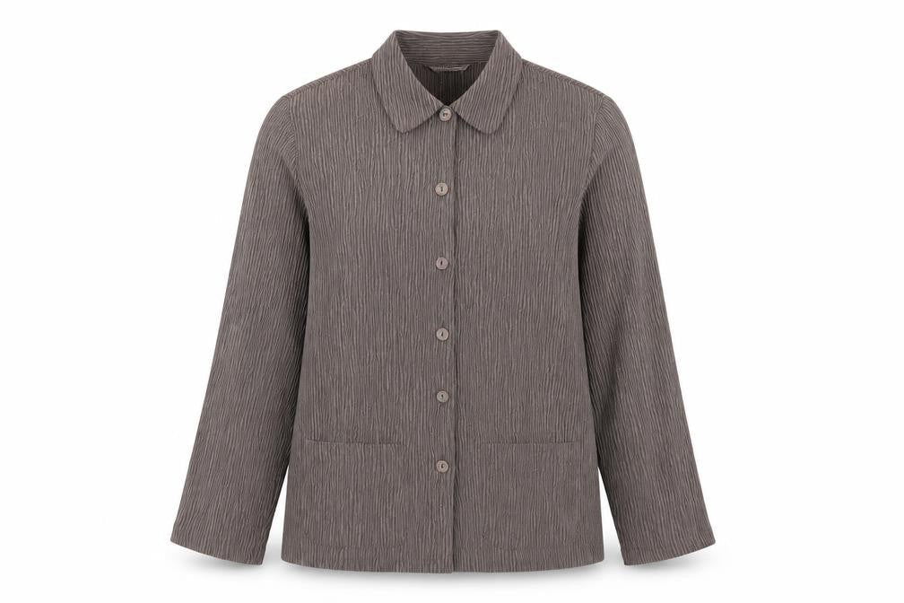 Marks and Spencer Womens Brown  Polyester Basic Button-Up Size 10 Collared