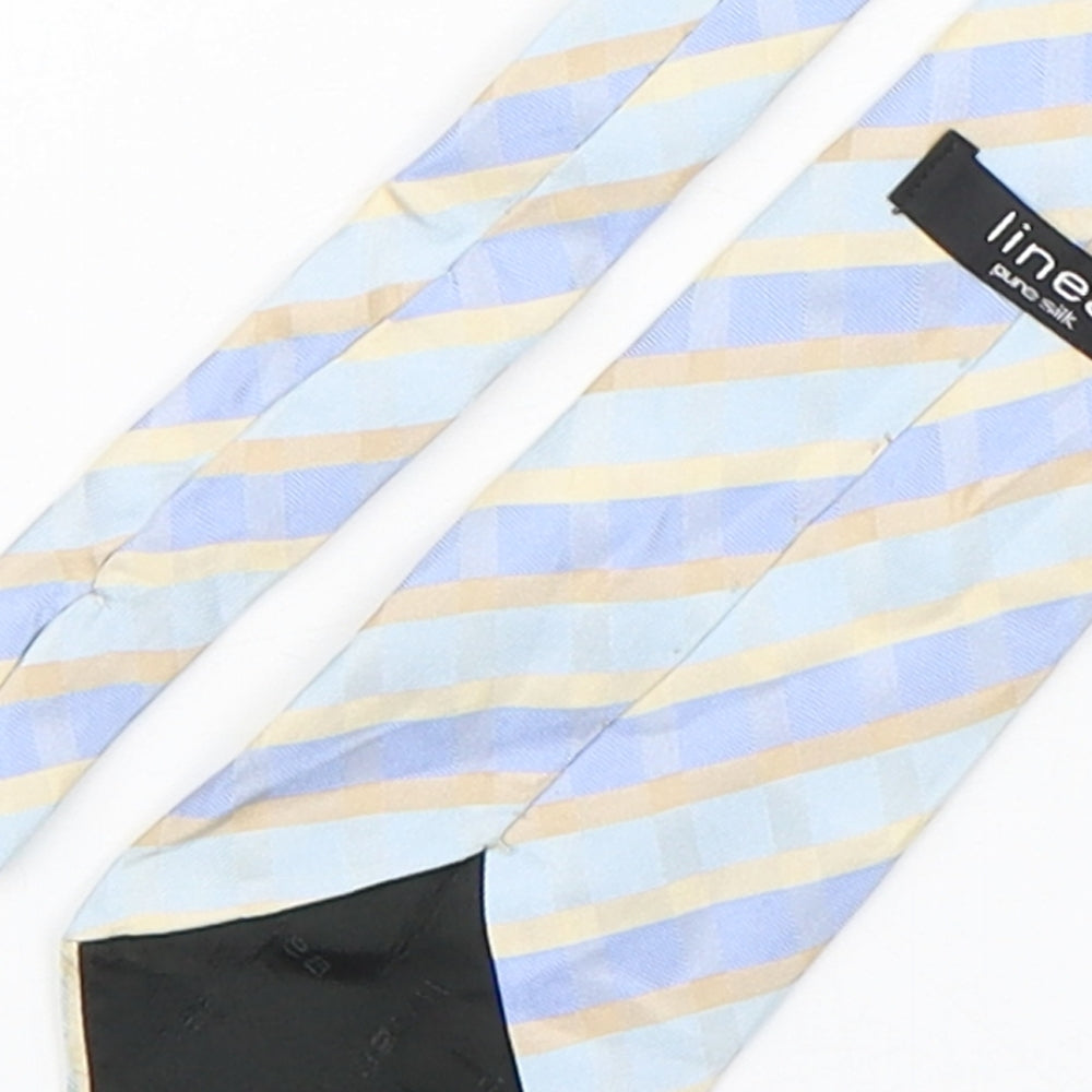 Linea  Mens Multicoloured Striped Silk Pointed Tie One Size