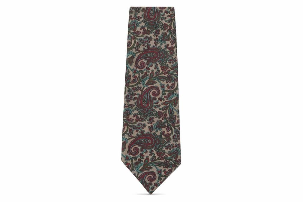 Carpini Mens Multicoloured Paisley Silk Pointed Tie One Size