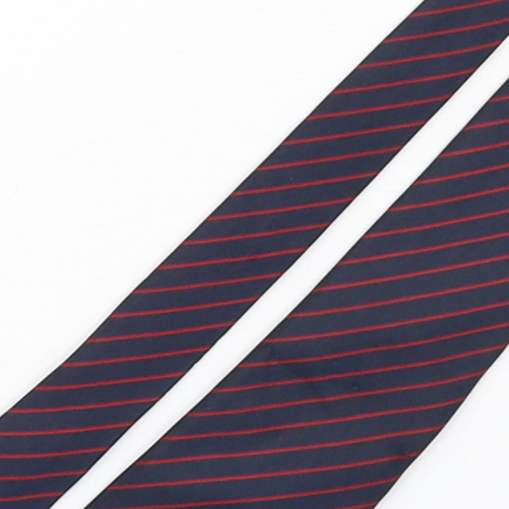 National Advanced Systems  Mens Multicoloured Striped Polyester Pointed Tie One Size