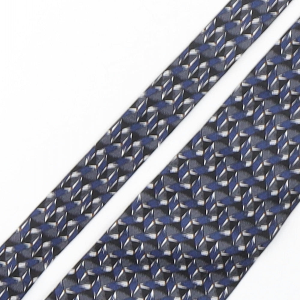 Gioni Feroti Mens Multicoloured Geometric Silk Pointed Tie One Size