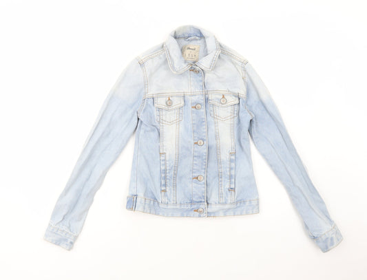 Denim Co. Womens Blue   Jacket  Size 4  Button