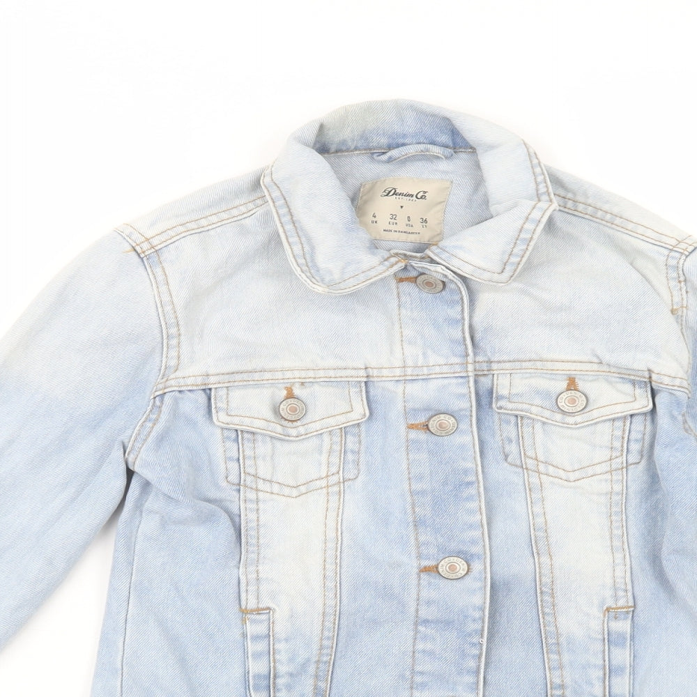 Denim Co. Womens Blue   Jacket  Size 4  Button