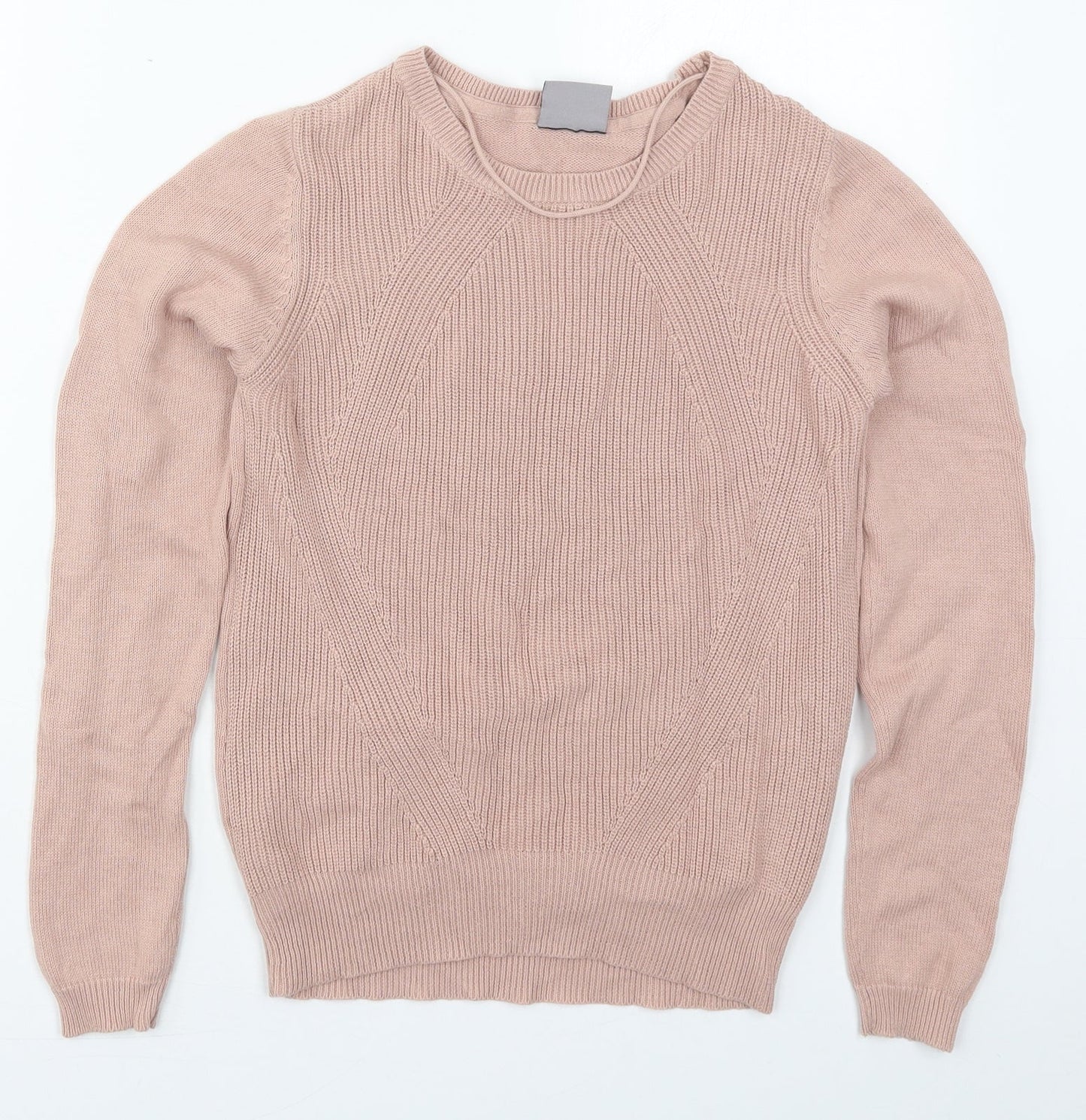 VERO MODA Womens Pink Crew Neck  Acrylic Pullover Jumper Size XS