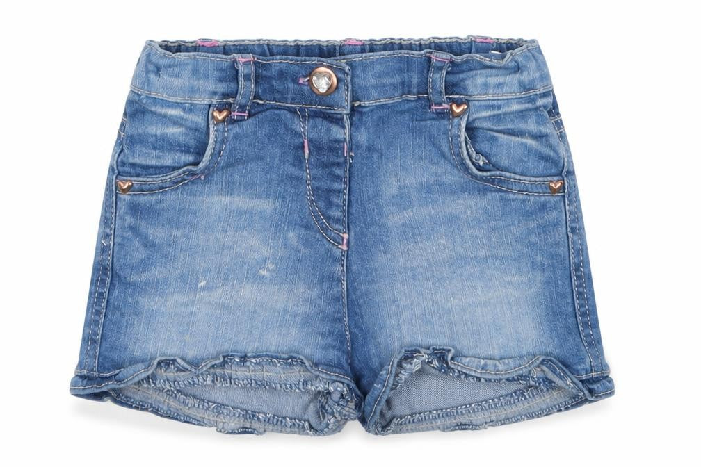 TU Girls Blue  Cotton Rain Trousers Jeans Size 12-18 Months  Button