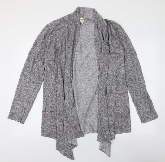 H&M Womens Grey V-Neck  Viscose Cardigan Jumper Size S