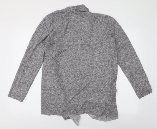H&M Womens Grey V-Neck  Viscose Cardigan Jumper Size S