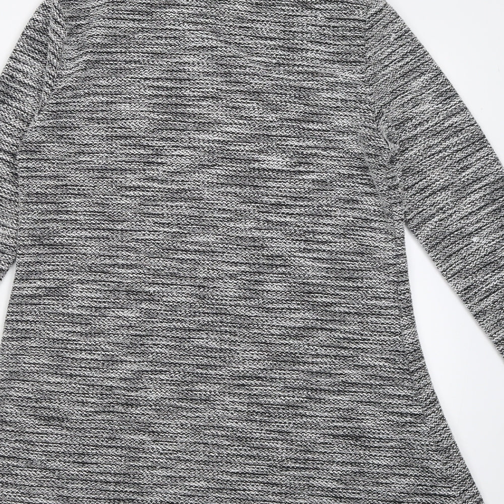 Miss Sassy Womens Silver  Polyester Fit & Flare  Size S  Roll Neck Pullover