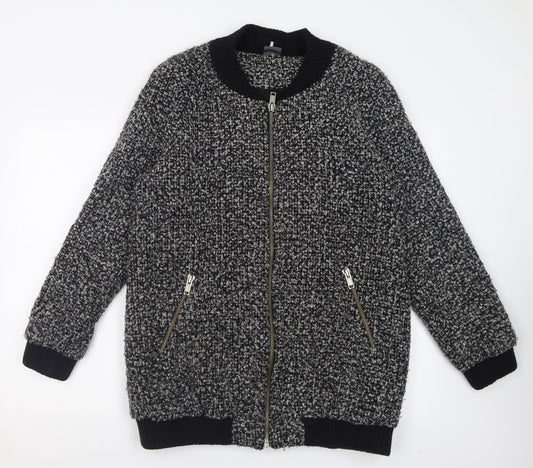 Sparkle & Fade Womens Grey Geometric  Jacket  Size L  Zip