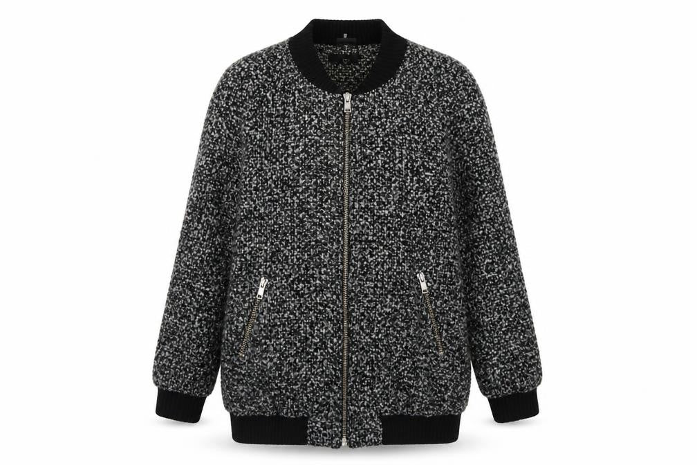 Sparkle & Fade Womens Grey Geometric  Jacket  Size L  Zip