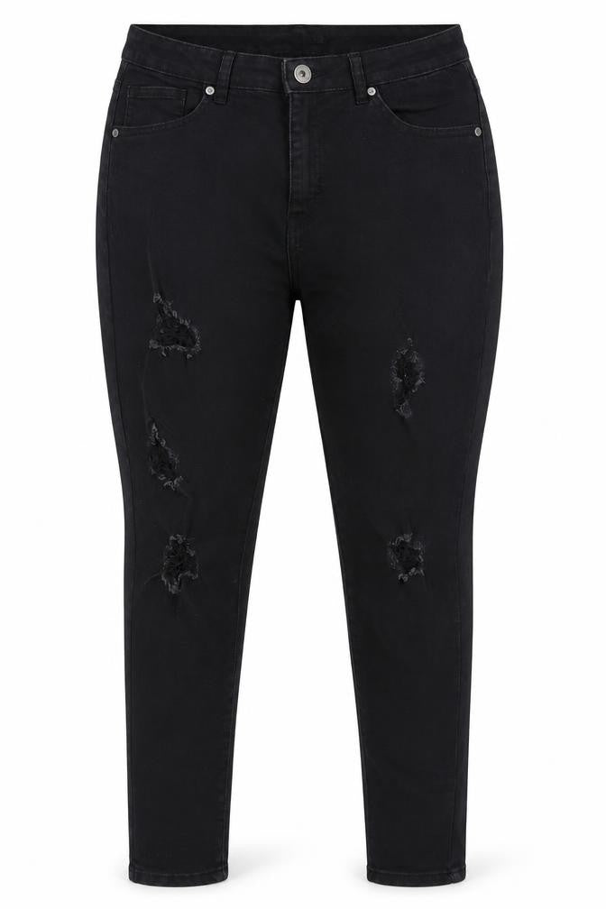Boohoo Womens Black  Cotton Skinny Jeans Size 14 L27 in Regular Button