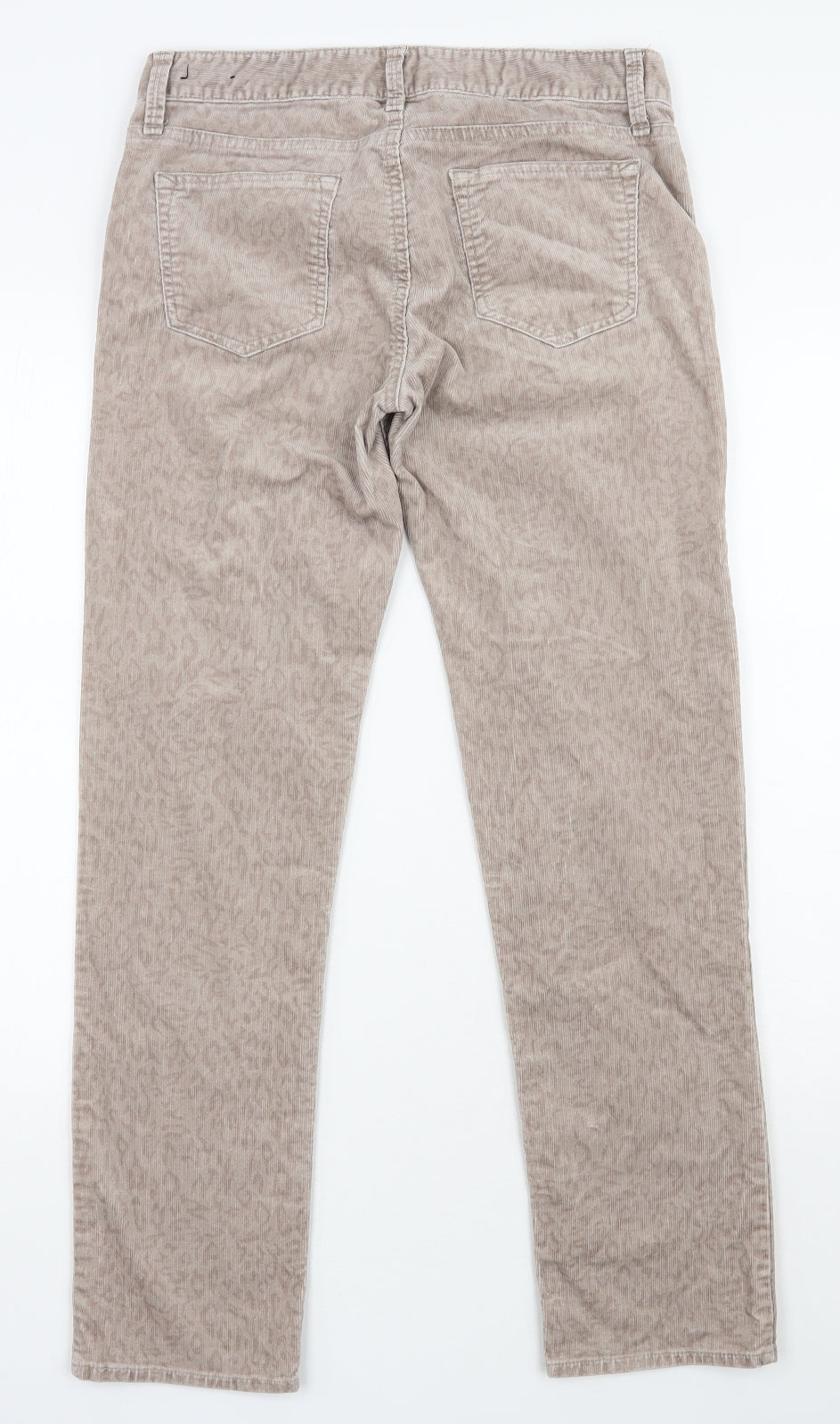 Gap Womens Beige Animal Print Cotton Straight Jeans Size 30 in L29.5 in Regular Zip