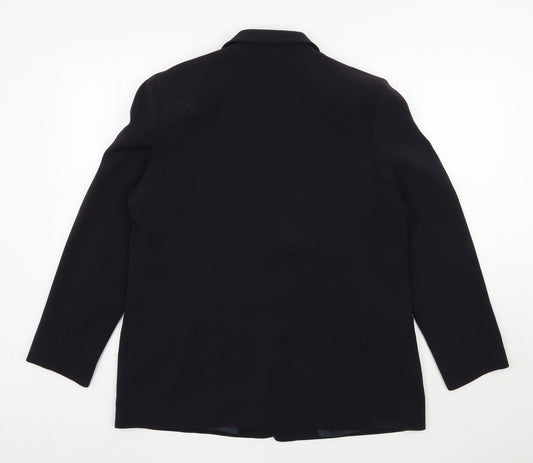 Marks and Spencer Womens Black  Polyester Jacket Blazer Size 16