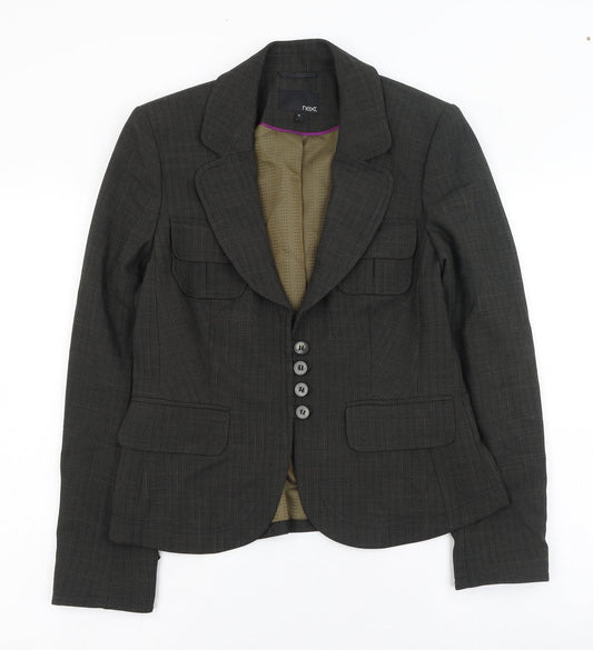 NEXT Womens Green   Jacket Blazer Size 10  Button