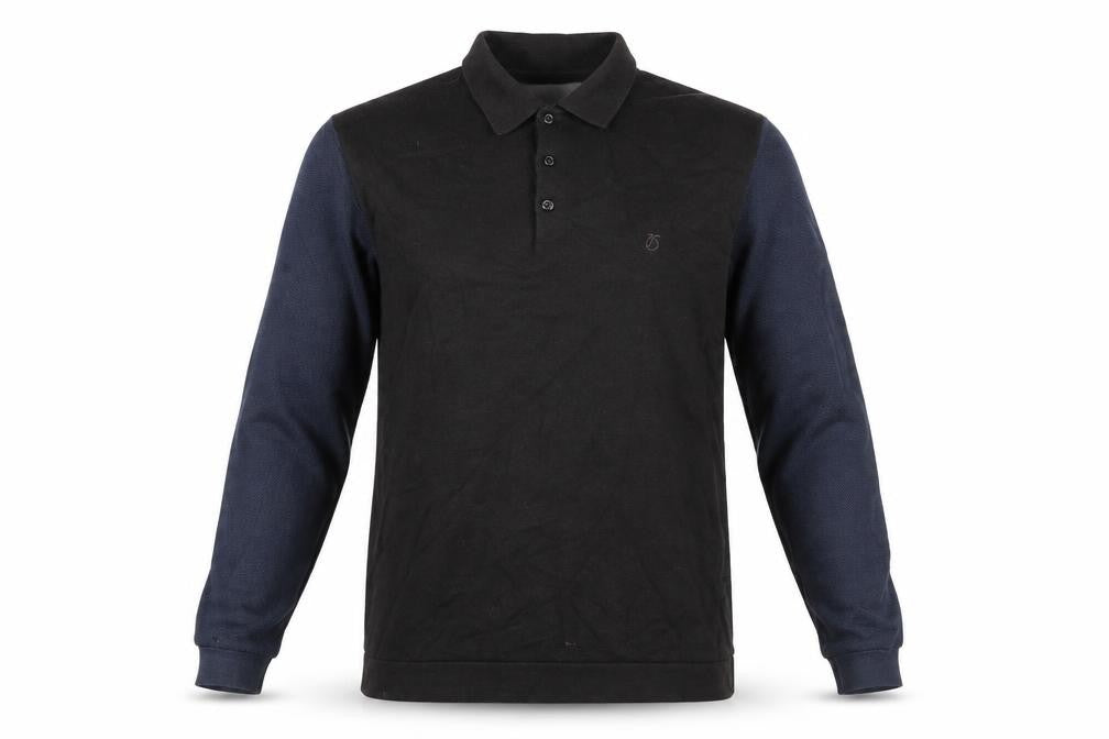 Peter Werth Mens Blue  Acrylic  Polo Size M Collared Button